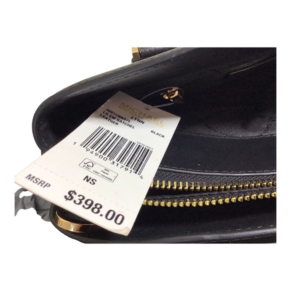MICHAEL KORS LYNN MK Signature LG EW Satchel Bag Black 38S1CNKS7L See Condition - Picture 9 of 12